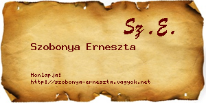 Szobonya Erneszta névjegykártya